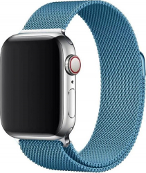 Curea pentru Apple Watch 1/2/3/4/5/6/7/SE Metalica Milanese Loop BLue 40 mm 