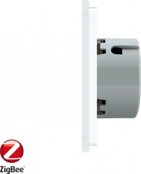 Intrerupator LIVOLO cu touch din sticla cu 4 intrerupatoare simple Protocol ZigBee Control de pe telefon - BB-C7-4C1Z-11 