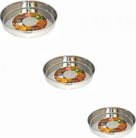 Set 3 tavi pentru copt RAKI 30cm 32cm 36cm din inox 