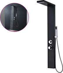 vidaXL Sistem panel de dus din aluminiu negru mat 
