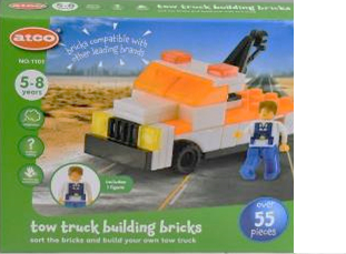Set de construit ATCO Camion de tractare 55 de piese 