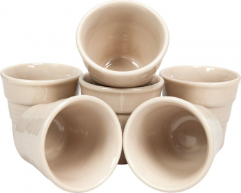 Set 6 pahare cu model Cesiro 120 ml Crem Luminos