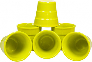 Set 6 pahare cu model Cesiro 120 ml Verde Neon