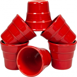 Set 6 pahare model Cesiro 120 ml Rosu Intens 