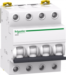 Intrerupator automat siguranta trifazica tetrapolara automata 4 poli 40A IK60N SMTA9K24440 Schneider smartsistem 