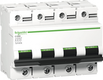 Intrerupator automat siguranta tetrapolara automata 415V 4 poli 100A C120N SMTA9N18374 Schneider smartsistem