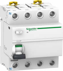 Siguranta diferentiala tetrapolara automata 415V 4 poli 100A IID 300mA SMTA9R14491 Schneider smartsystem 