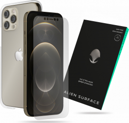 Folie Alien Surface Apple iPhone 12 Pro Max protectie ecran laterale si camera lucios spate mat 