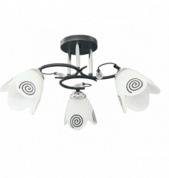 Lustra Athena Crom+Negru+Alb 3xE27 60W 