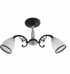 Lustra Flavum Crom+Negru+Alb 2xE27 60W 