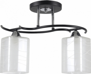 Lustra Kalista Crom+Negru+Alb 2xE27 60W 