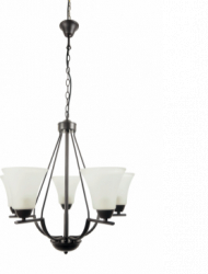 Lustra Midnight Negru+Alb 5xE27 40W 