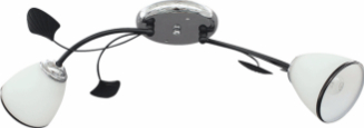 Lustra Oasis Crom+Negru+Alb 2xE27 60W 