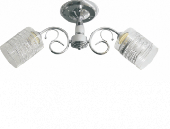 Lustra Zarya Crom+Alb 2xE27 60W 