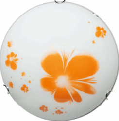 Plafoniera Santini alb+orange 1xE27 60W 30CM 
