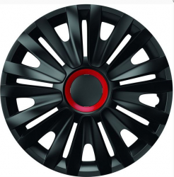 Set capace roti 15 negre cu inel rosu 