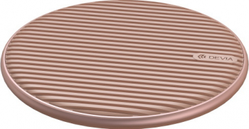 Incarcator wireless Devia Aurora 15 W tehnologie QI compatibil iOS si Android RoseGold TLF-SHO3258