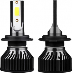Set 2 Becuri auto LED COB model F2 H4 100W 