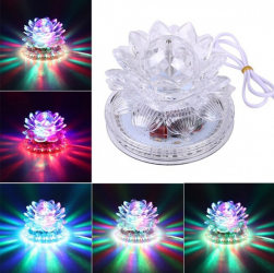 Bec disco rotativ 360 grade LED RGB tip floare 15W