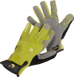 Manusi de protrectie combinate CRISTATA piele si spandex 8 Verde 