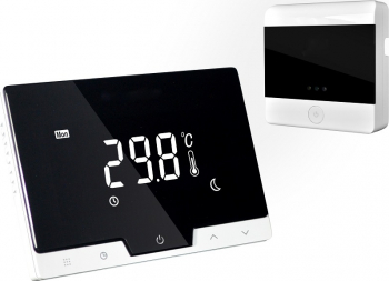 Termostat de ambient cu control prin internet DG19 Wi-Fi Tuya Smart negru
