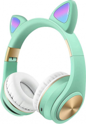Casti wireless cu urechi de Pisica bluetooth 5.0 Verde Menta ATX-BBL3073