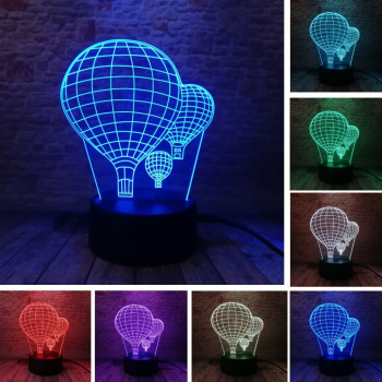 Lampa De Veghe 3D LED Baloane 7 Culori Lumina Ambientala 