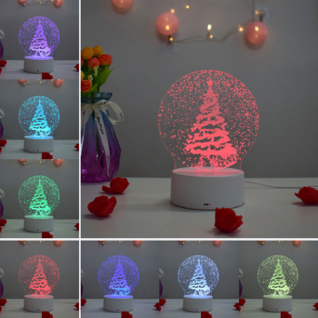 Lampa De Veghe 3D LED Bradut 7 Culori 
