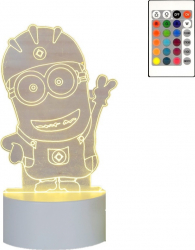 Lampa De Veghe 3D LED cu telecomanda Minions 16 culori 