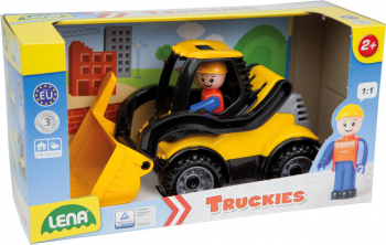 LENA TRUCKIES - BULDOZER CU FIGURINA - 26 CM 