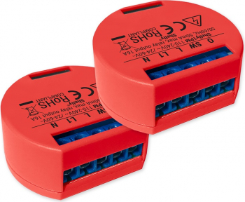 Relee inteligente pentru automatizari Shelly 1PM Wi-Fi 16A Control aplicatie set 2 buc 