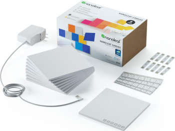 Panouri luminoase inteligente Nanoleaf Canvas NL29-0002SW-9PK LED RGBW 9 panouri Wi-Fi Control tactil 