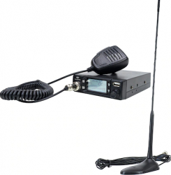 Kit Statie radio CB PNI Escort HP 9700 USB si Antena CB PNI Extra 45 cu baza magnetica 