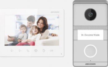 Kit interfon analogic HikVision DS-KIS101-P(S) Display 7 inch Camera 2 MP Distanta IR 2 metri 