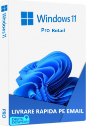 WINDOWS 11 Pro retail All languages Activare permanenta persoane fizice si firme 