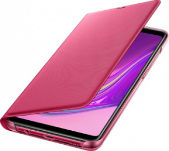 Husa de protectie Samsung Wallet pentru Galaxy A9 2018 Roz 