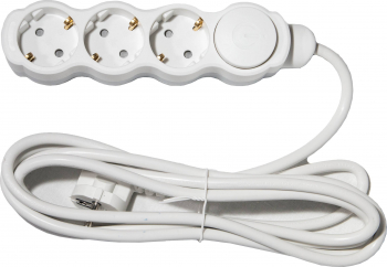 Prelungitor cu protectie pentru copii - 3 prize - 3m lungime - cablu 3x1 5mm - buton on/off