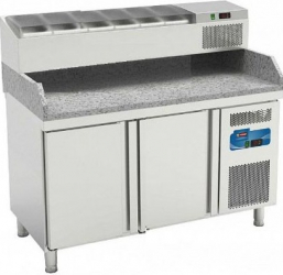 Masa preparare pizza 3 usi cu vitrina de ingrediente 