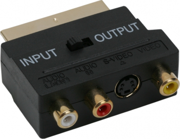 Adaptoare EURO / RCAsoclu 3 RCA si S-VHS-fisa EURO-SCARTplacat cu aur 