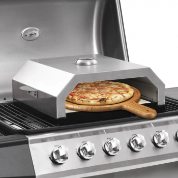 vidaXL Cuptor de pizza cu piatra ceramica pentru gratar gaz carbuni 