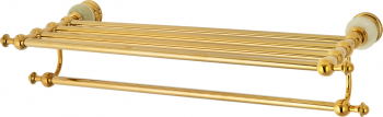 Etajera depozitare prosoape TRENDYS montare pe perete jade-gold 