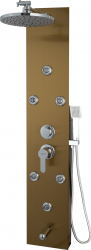 Panou de dus cu hidromasaj TRENDY and rsquo S cu 4 functii gold satin 