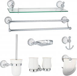 Set sapte piese accesorii baie wite-chrom TRENDYS 