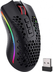 Mouse gaming wireless si cu fir Redragon Storm Pro negru iluminare RGB 16000 DPI M808-KS 