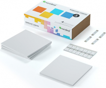 Panouri luminoase inteligente Nanoleaf Canvas cu senzor muzica LED RGBW set 4 buc