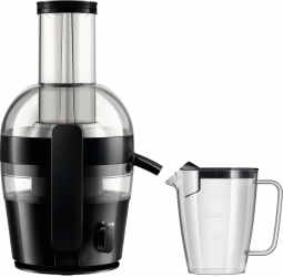 Storcator de fructe si legume Philips HR1855/70 700 W Recipient suc 0.8 l Recipient pulpa 1.2 l 1 Viteza Tub 75 mm Negru