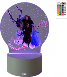 Lampa De Veghe LED Frozen 16 Culori cu telecomanda Lumina Ambientala Alimentare USB sau 3 baterii AA 