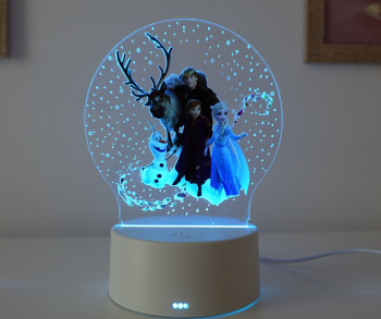 Lampa De Veghe LED Frozen 7 Culori Lumina Ambientala Alimentare USB sau 3 baterii AA
