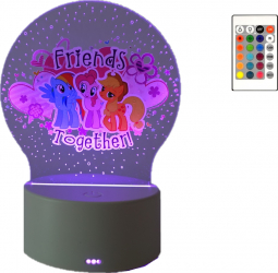Lampa De Veghe LED Little Pony 16 Culori cu telecomanda Lumina Ambientala Alimentare USB sau 3 baterii AA 