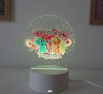 Lampa De Veghe LED Little Pony 7 Culori Lumina Ambientala Alimentare USB sau 3 baterii AA 